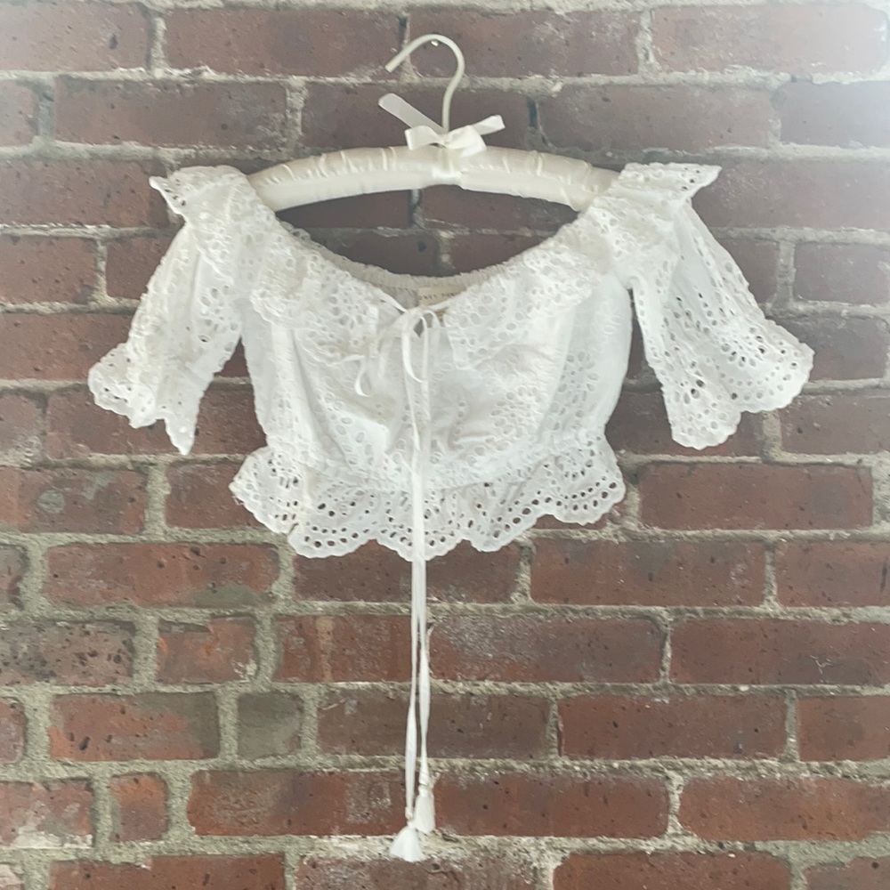 Eyelet crop top